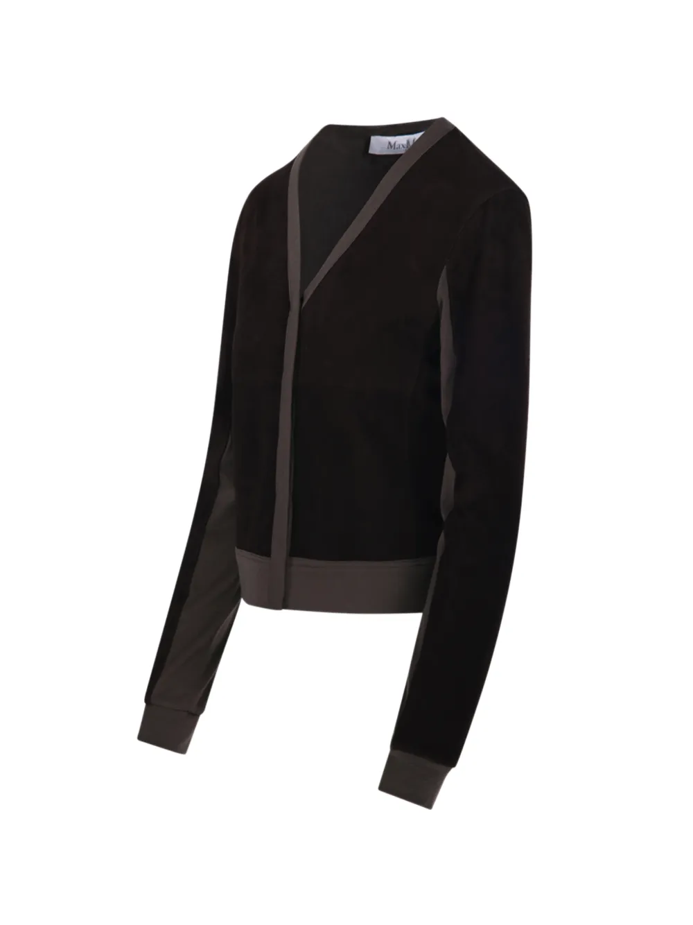 Max Mara Vest met suède vlakken en V-hals Bruin