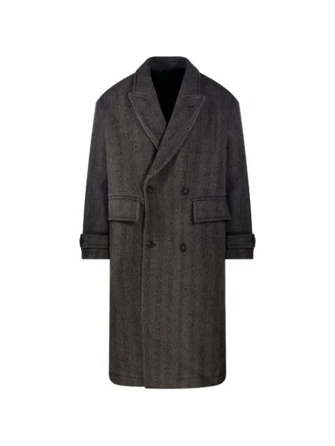 COOR herringbone double-breasted coat