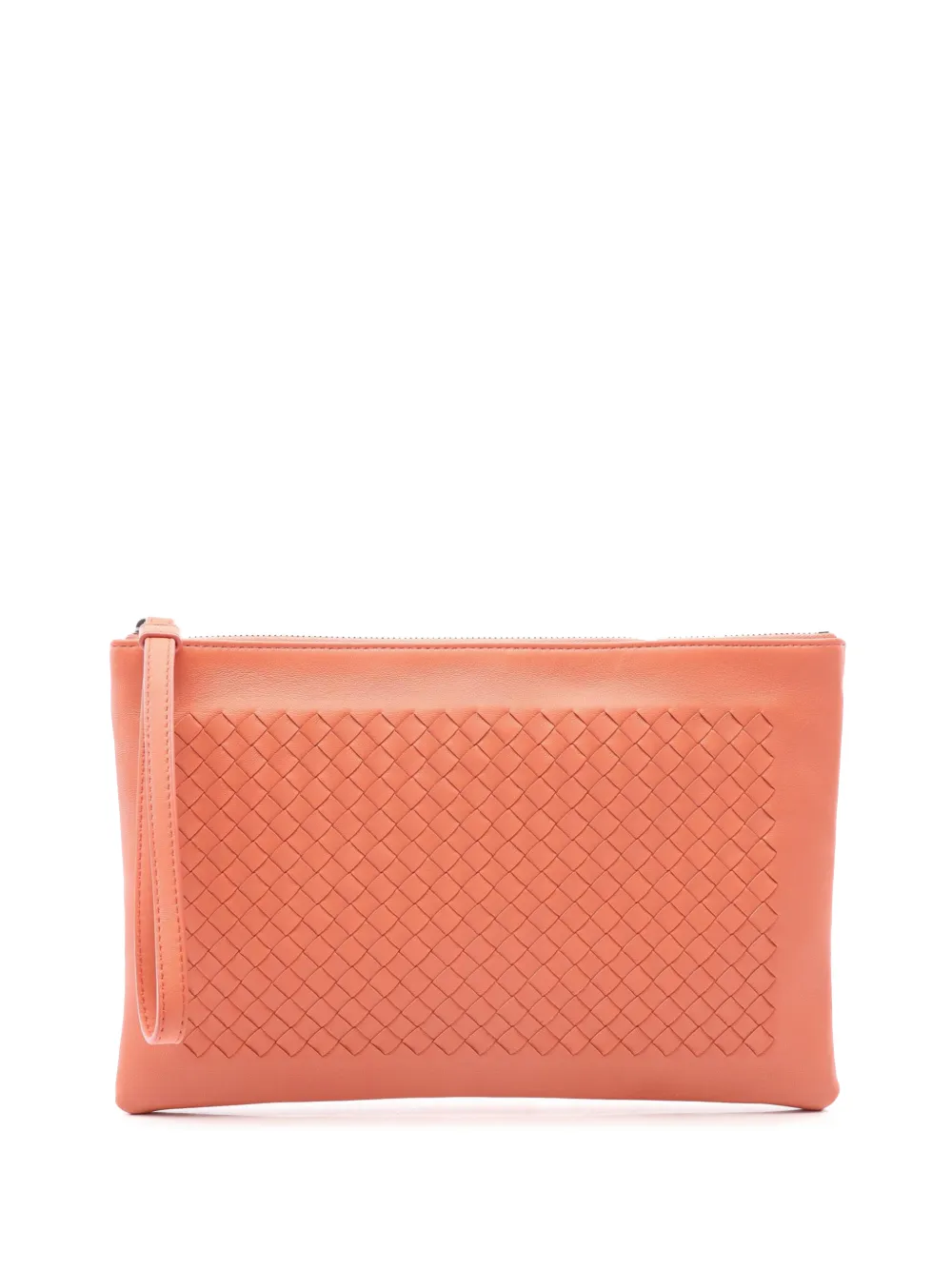 Bottega Veneta Pre-Owned 2000-2010 Nappa Intrecciato clutch bag - Orange