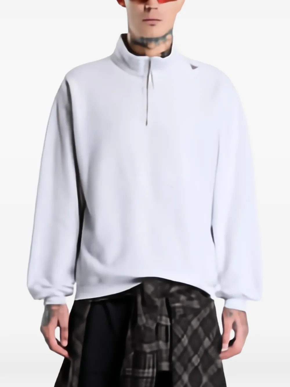 Roa Logo-embroidered Half-zip Sweater In Gray