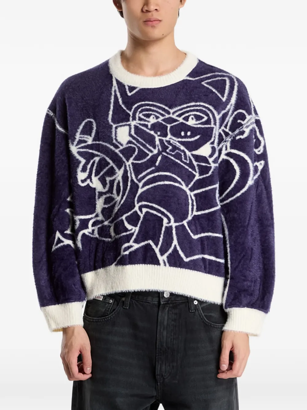 Ripndip Rokkunerm mohair trui Beige