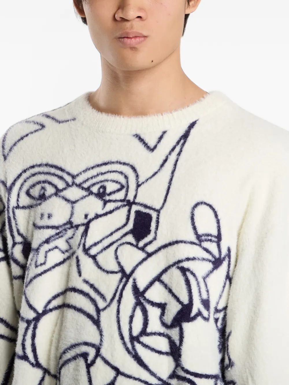 Ripndip Rokkunerm mohair trui Beige