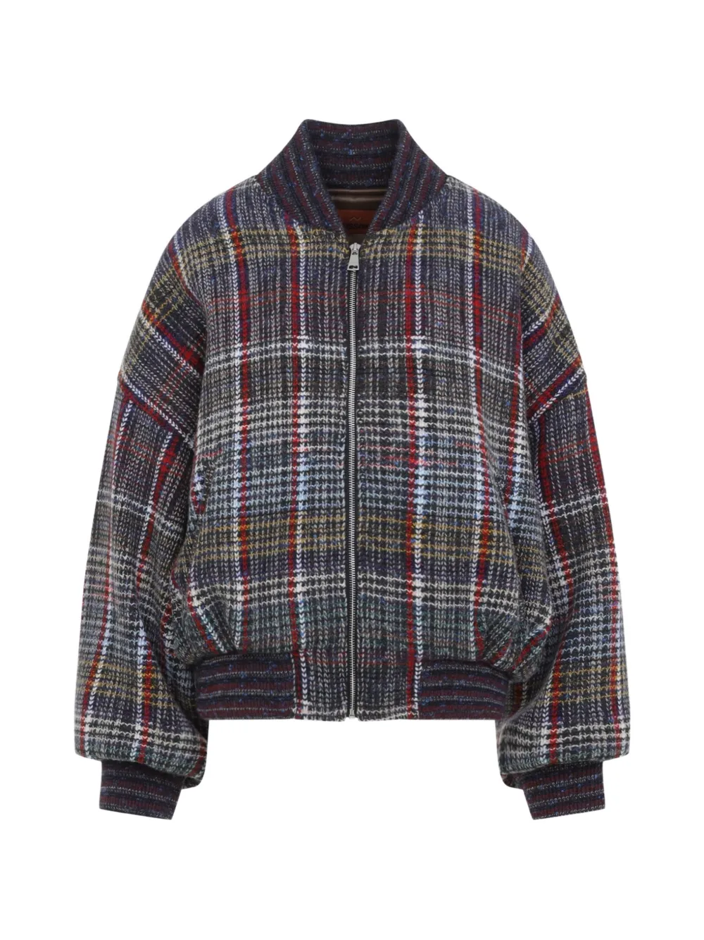 Missoni wool bomber jacket with check motif - Gris Missoni wool bomber jacket with check motif - Gris