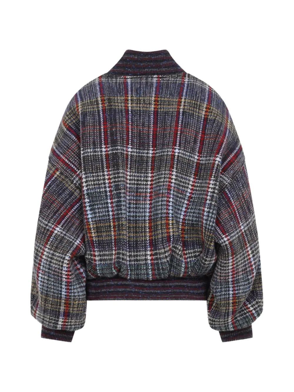 Missoni wool bomber jacket with check motif Grijs