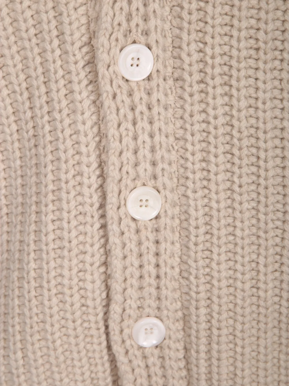 Daniele Fiesoli ribbed-knit shawl-collar cardigan Beige