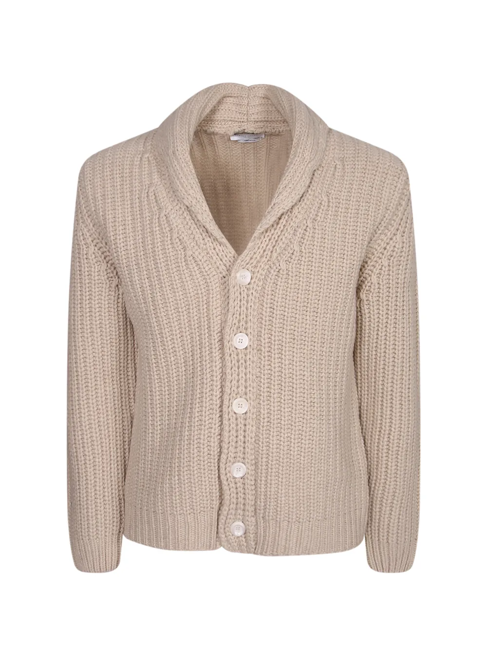 Daniele Fiesoli ribbed-knit shawl-collar cardigan - Toni neutri