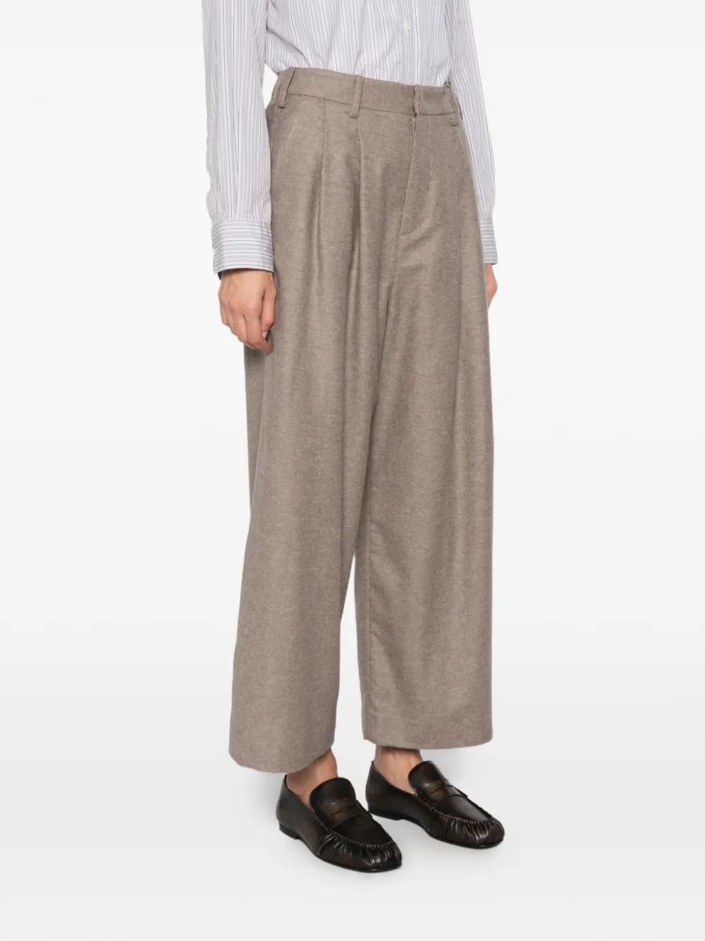 SUSANNE BOMMER Broek met wijde pijpen Beige