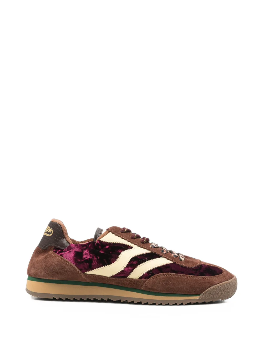 MRP STAR velvet-panelled suede sneakers