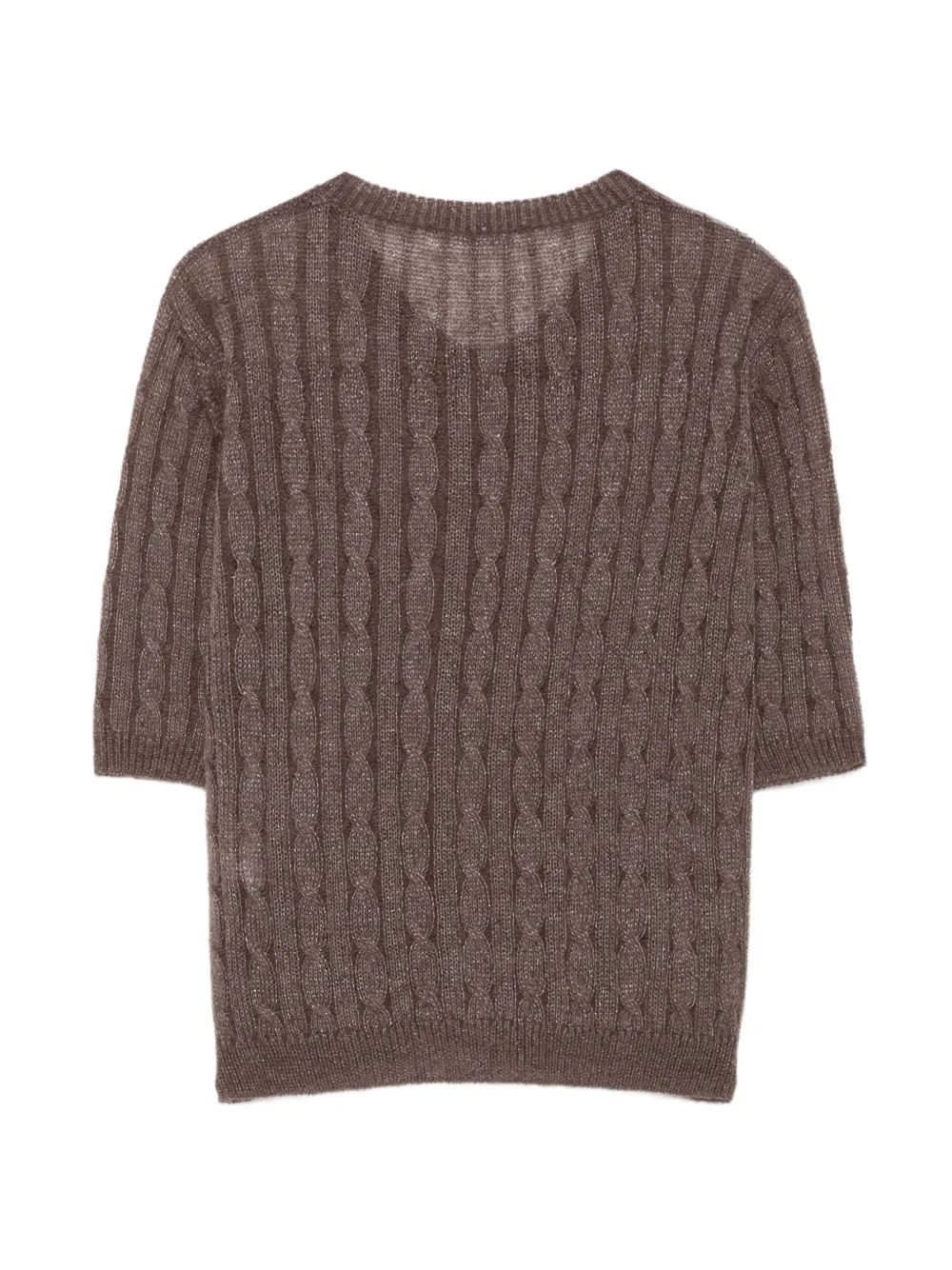 Roberto Collina cable-knit short-sleeve cardigan Bruin