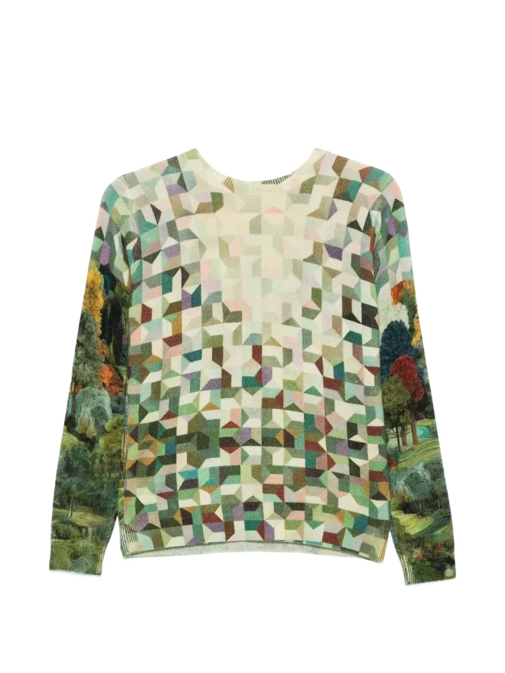 JEi'S landscape-print sweater