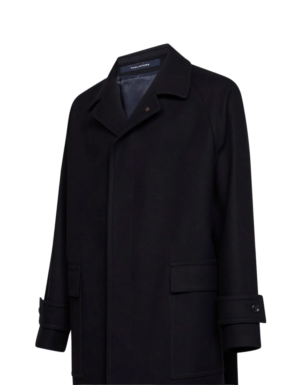 Tagliatore Jas met verborgen knoopsluiting en raglanmouwen Blauw