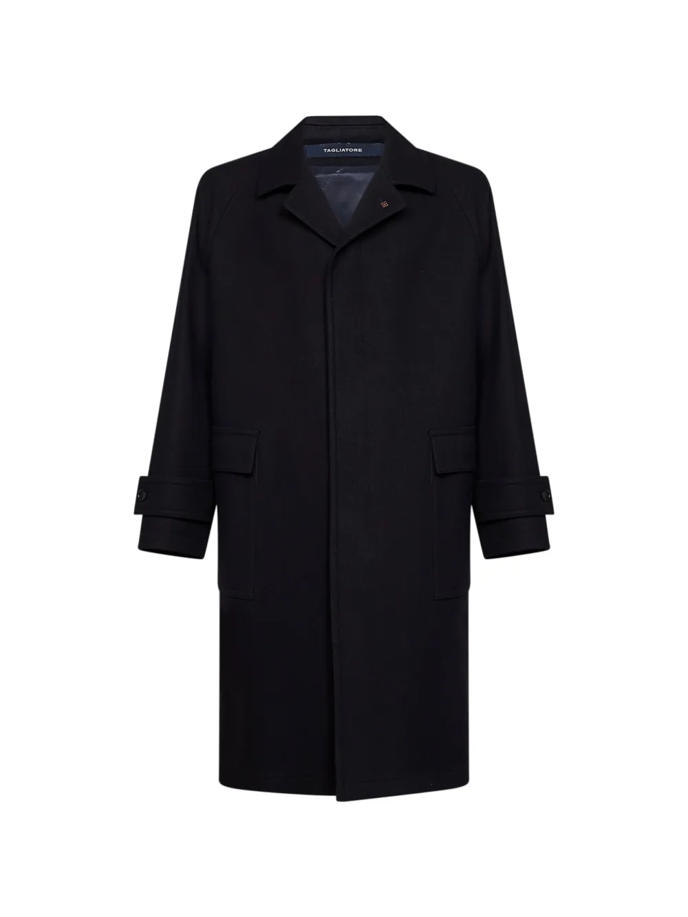 Tagliatore concealed-button raglan-sleeve coat - Blau