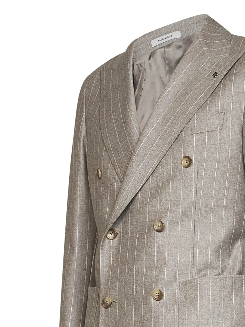 Tagliatore Pak met krijtstreep Beige