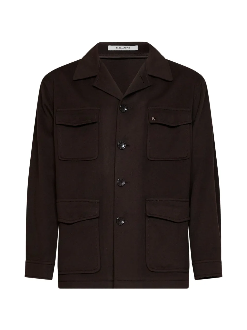 Tagliatore Milton patch-pocket shirt jacket - Marron Tagliatore Milton patch-pocket shirt jacket - Marron