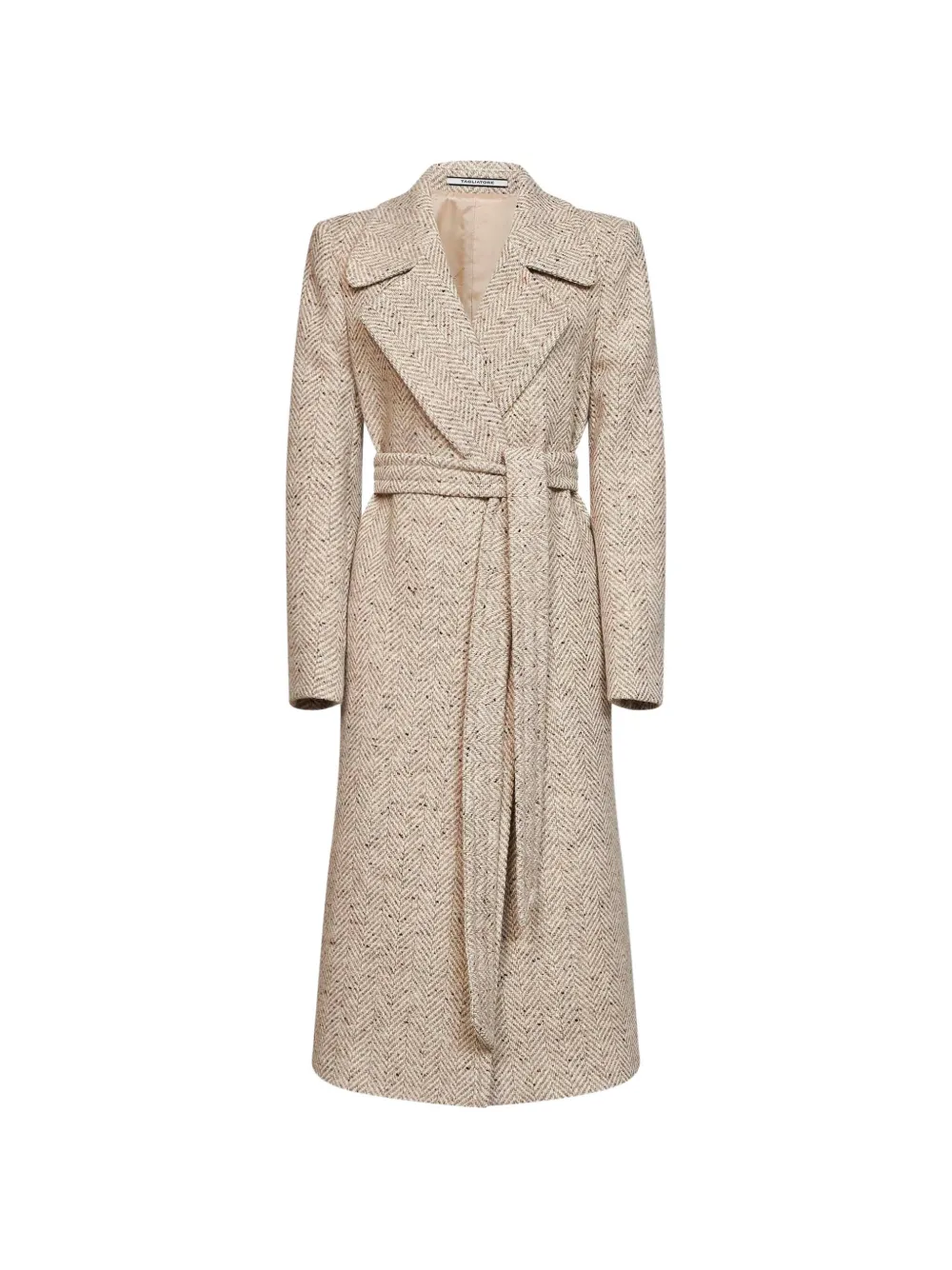 Tagliatore herringbone-pattern belted coat - Tons neutres Tagliatore herringbone-pattern belted coat - Tons neutres