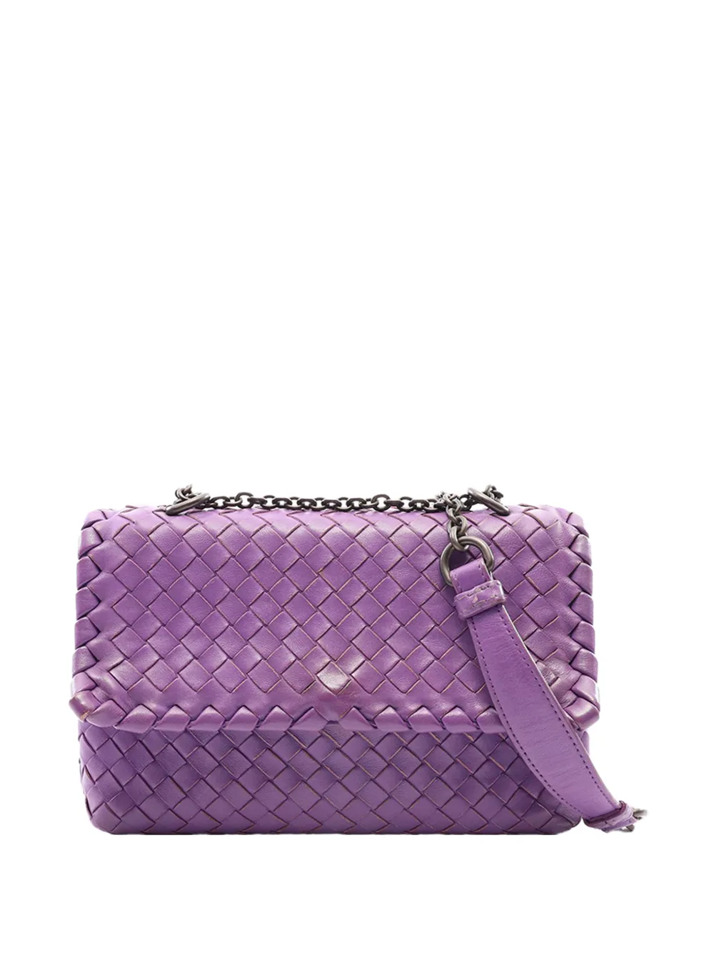 Bottega Veneta Pre-Owned 2012-2026 Baby Nappa Intrecciato Olimpia crossbody bag - Purple