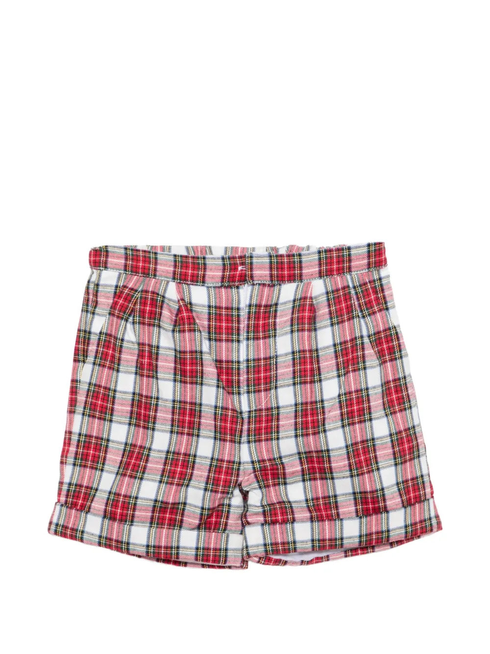 KIDIWI Adam tartan-check pleated shorts - Rosso