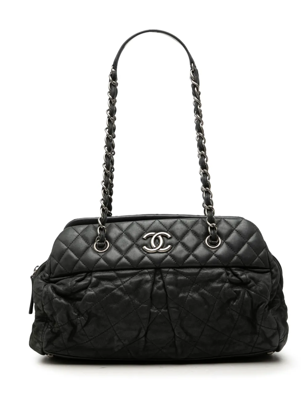 CHANEL Pre-Owned 2010-2011 Quilted Iridescent Calfskin Chic Quilt Bowling Bag shoulder bag - Nero