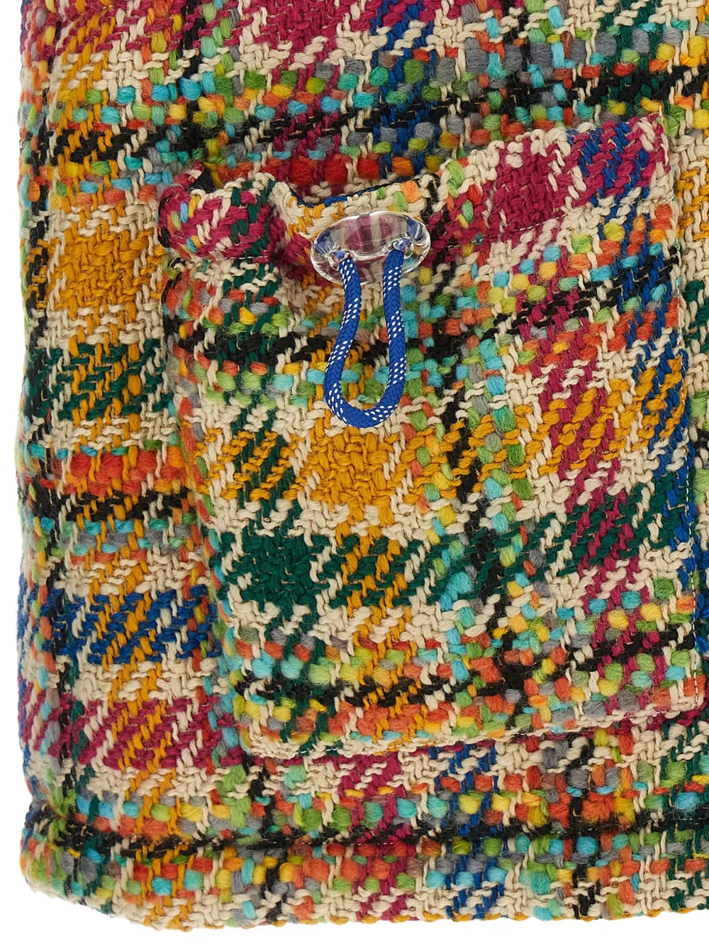 MARBELL Kate tweed gilet met tartanruit Bruin