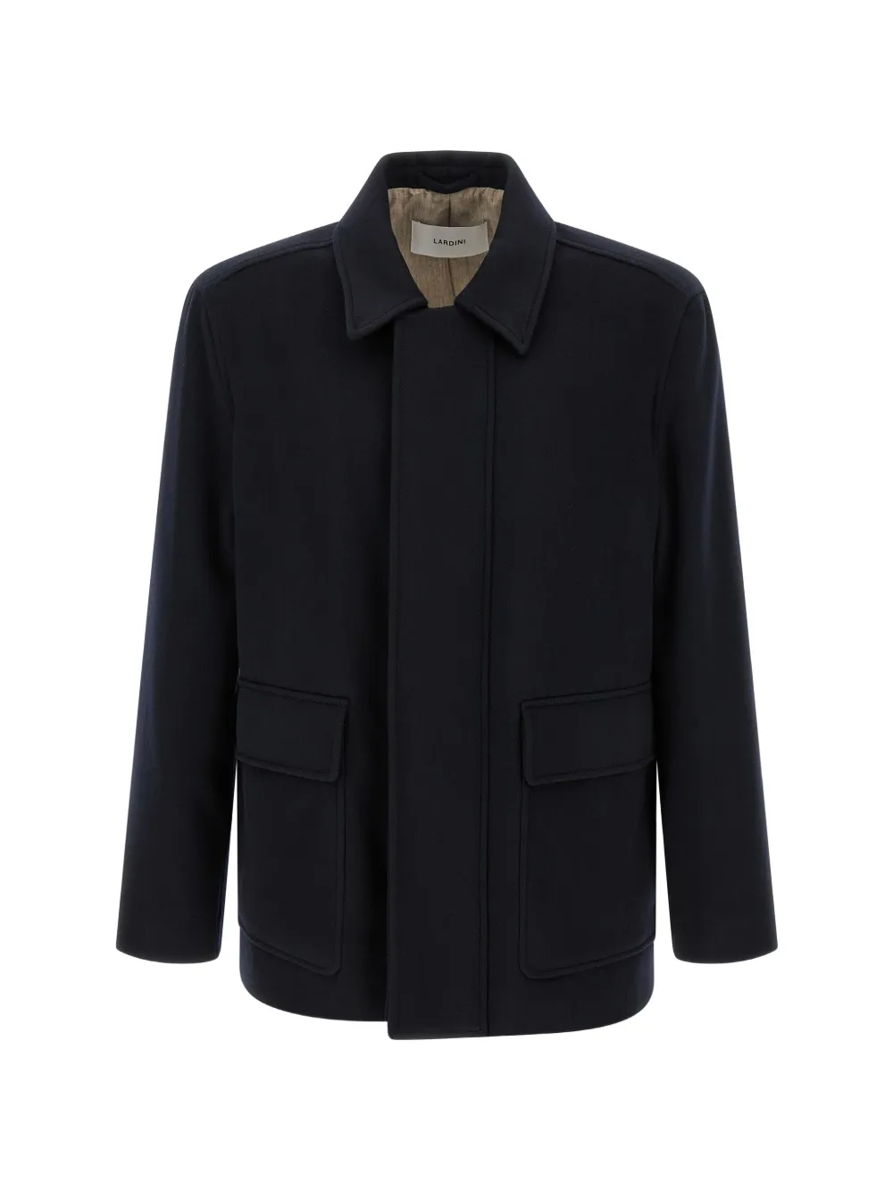 Lardini cashmere pointed-collar coat - Bleu Lardini cashmere pointed-collar coat - Bleu