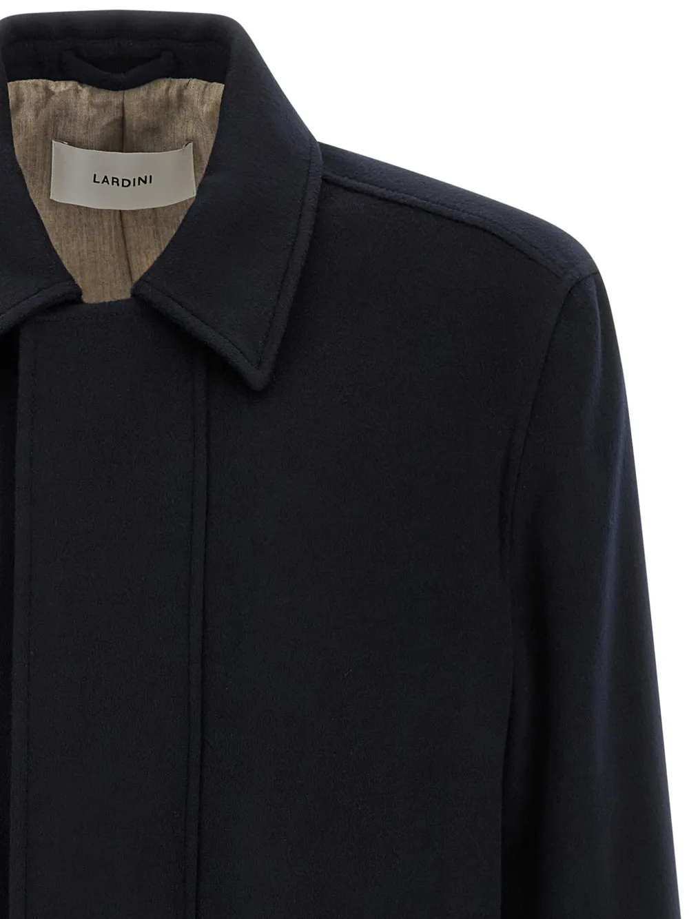 Lardini Kasjmier jas met puntige kraag Blauw