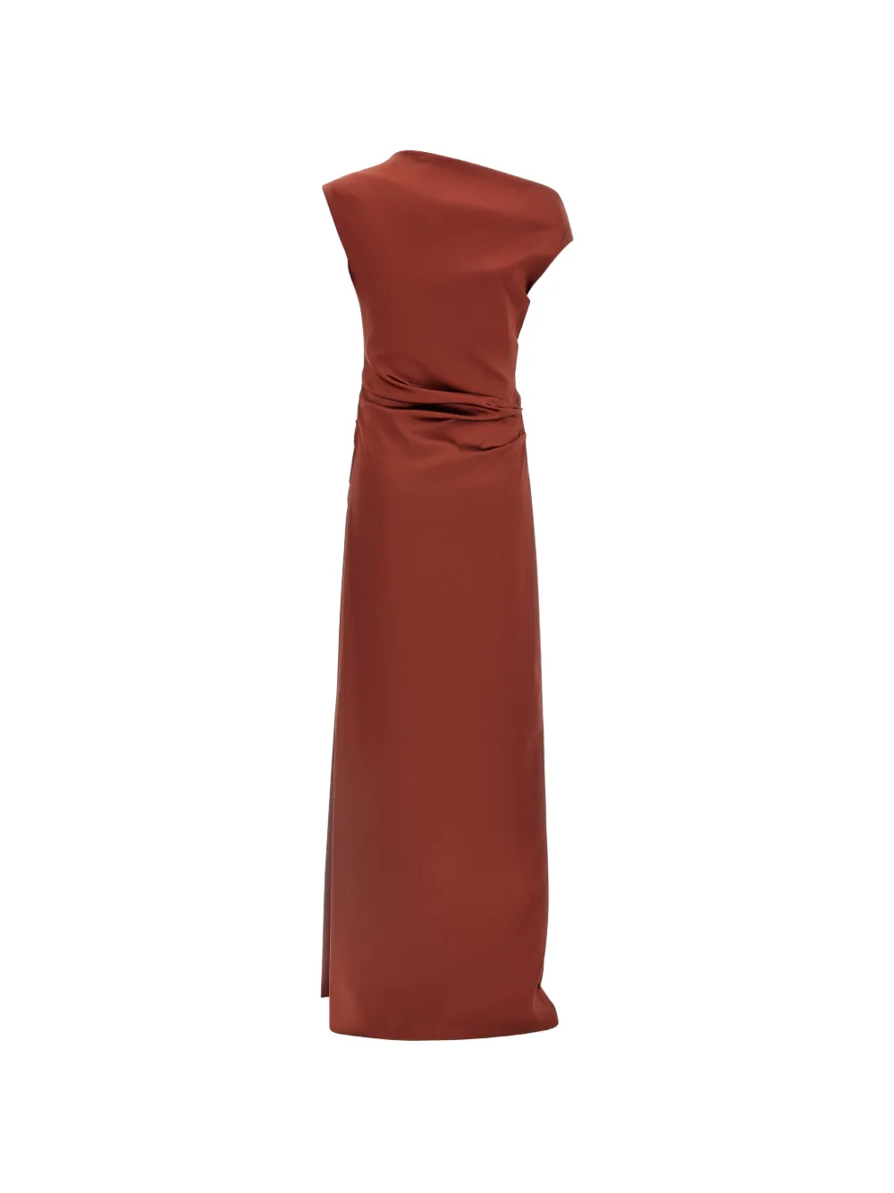 Max Mara Lange stretch satijnen jurk Bruin