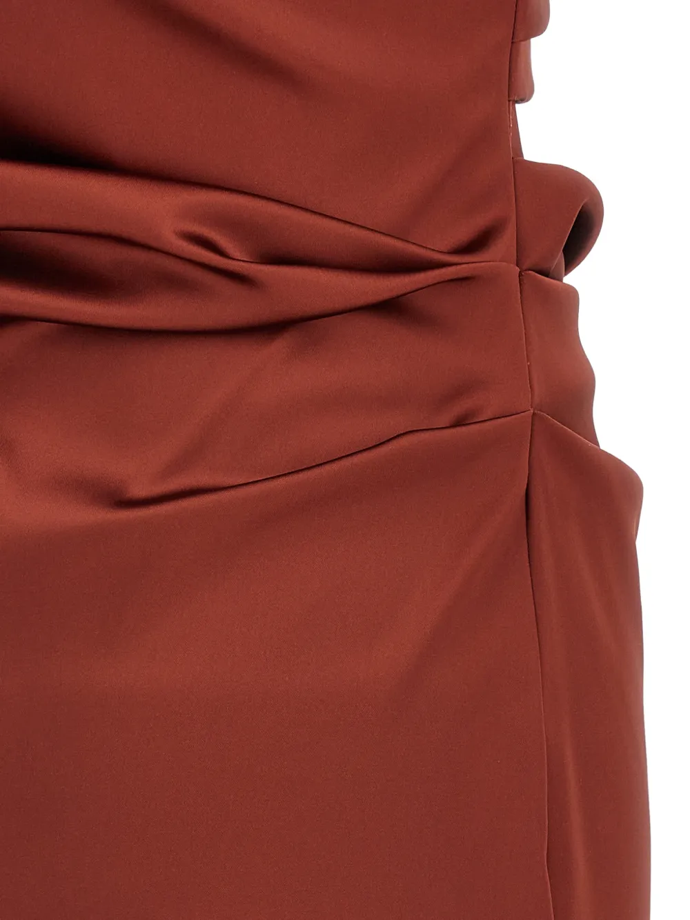 Max Mara Lange stretch satijnen jurk Bruin