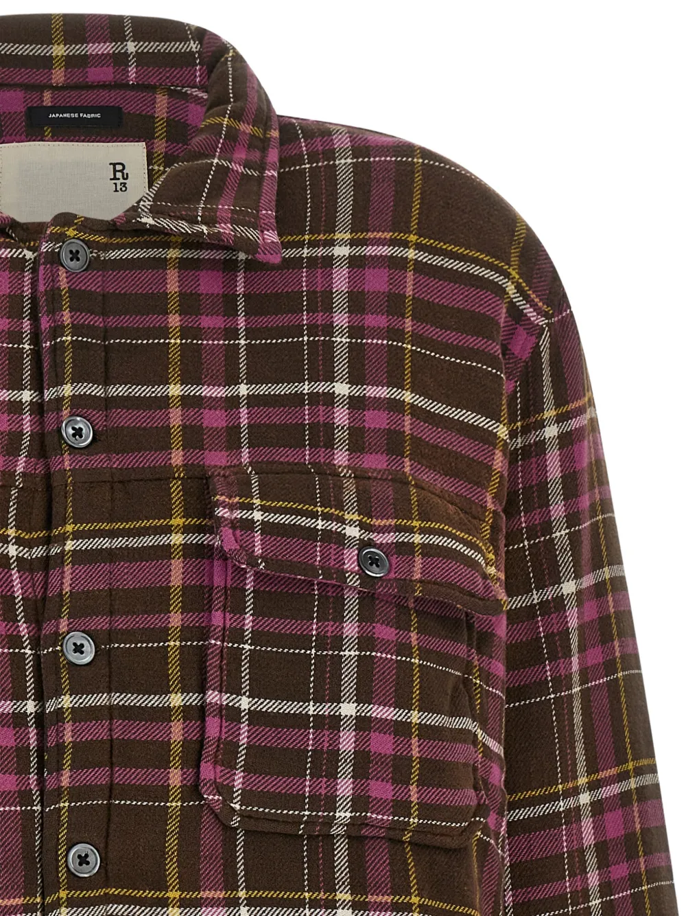 R13 Gewatteerd cropped jack Bruin