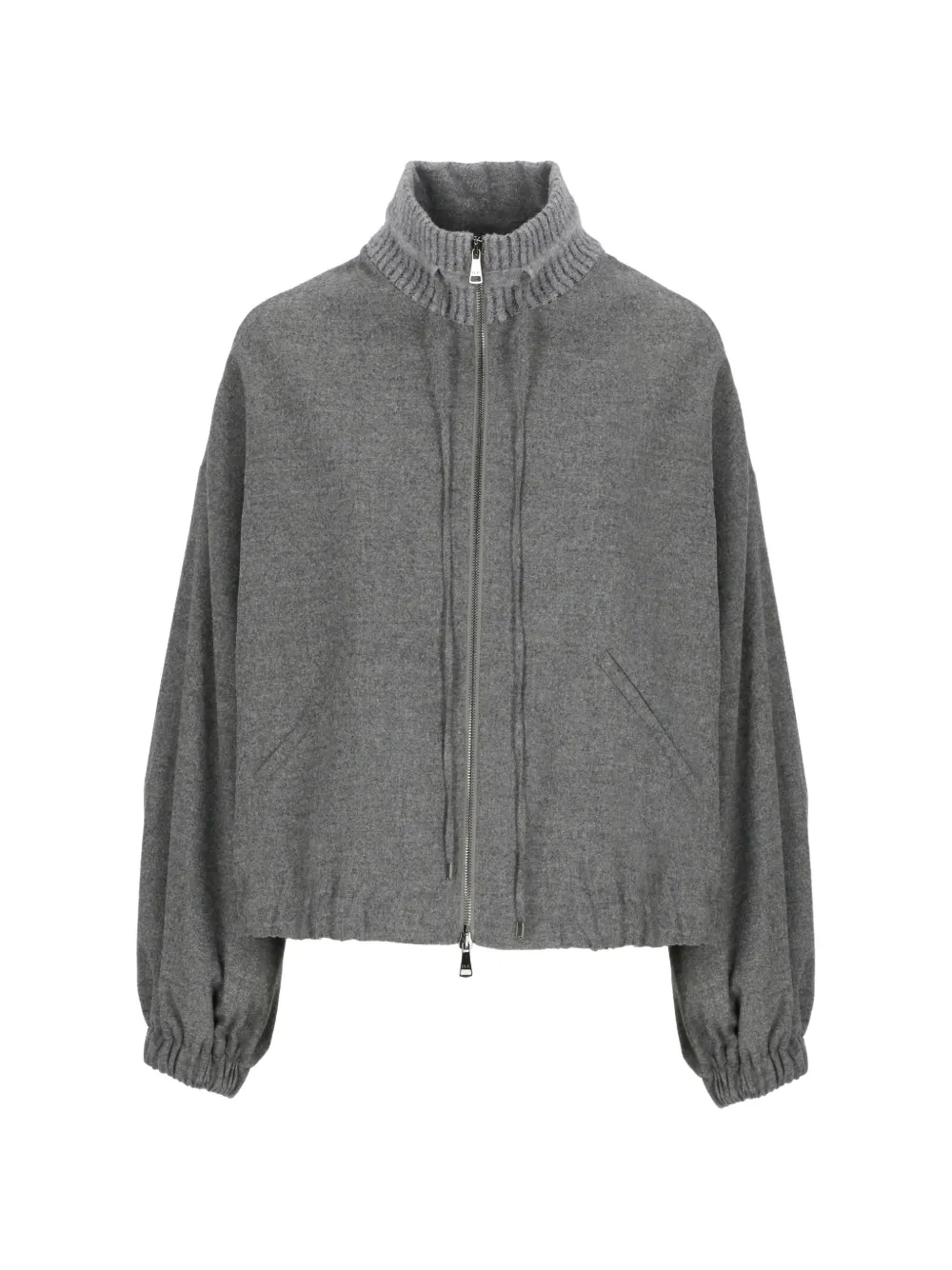 D.Exterior zip-up bomber jacket - Grau