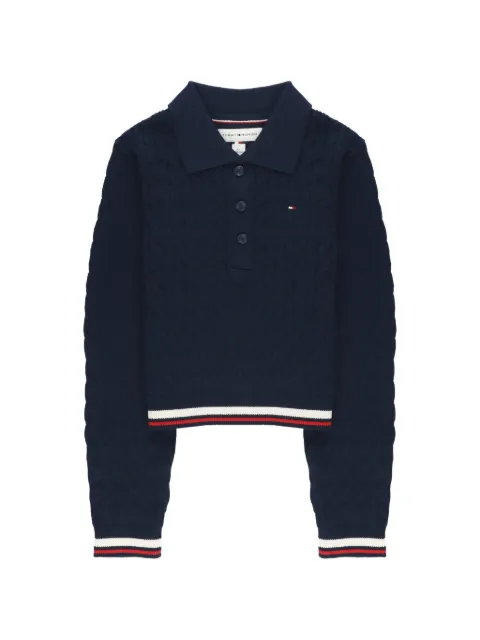 Tommy Hilfiger cable-knit polo shirt