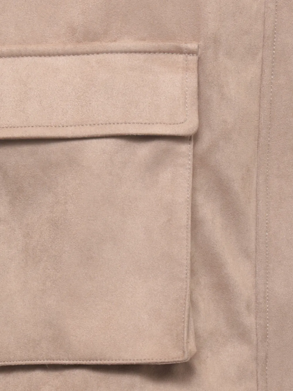 D.Exterior button-fastening jacket Beige