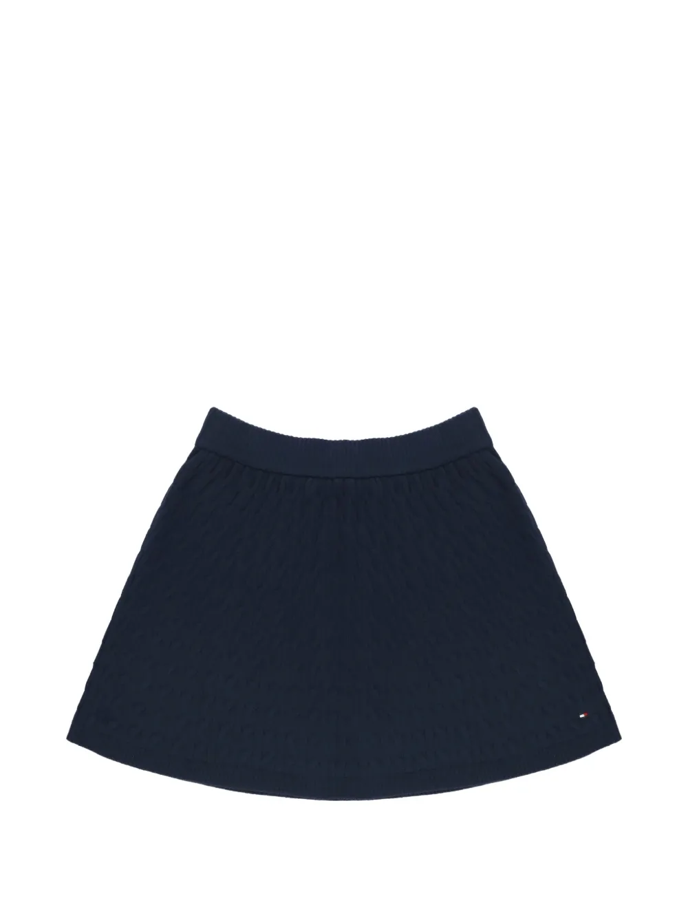 Tommy Hilfiger cable-knit A-line mini skirt - Blu