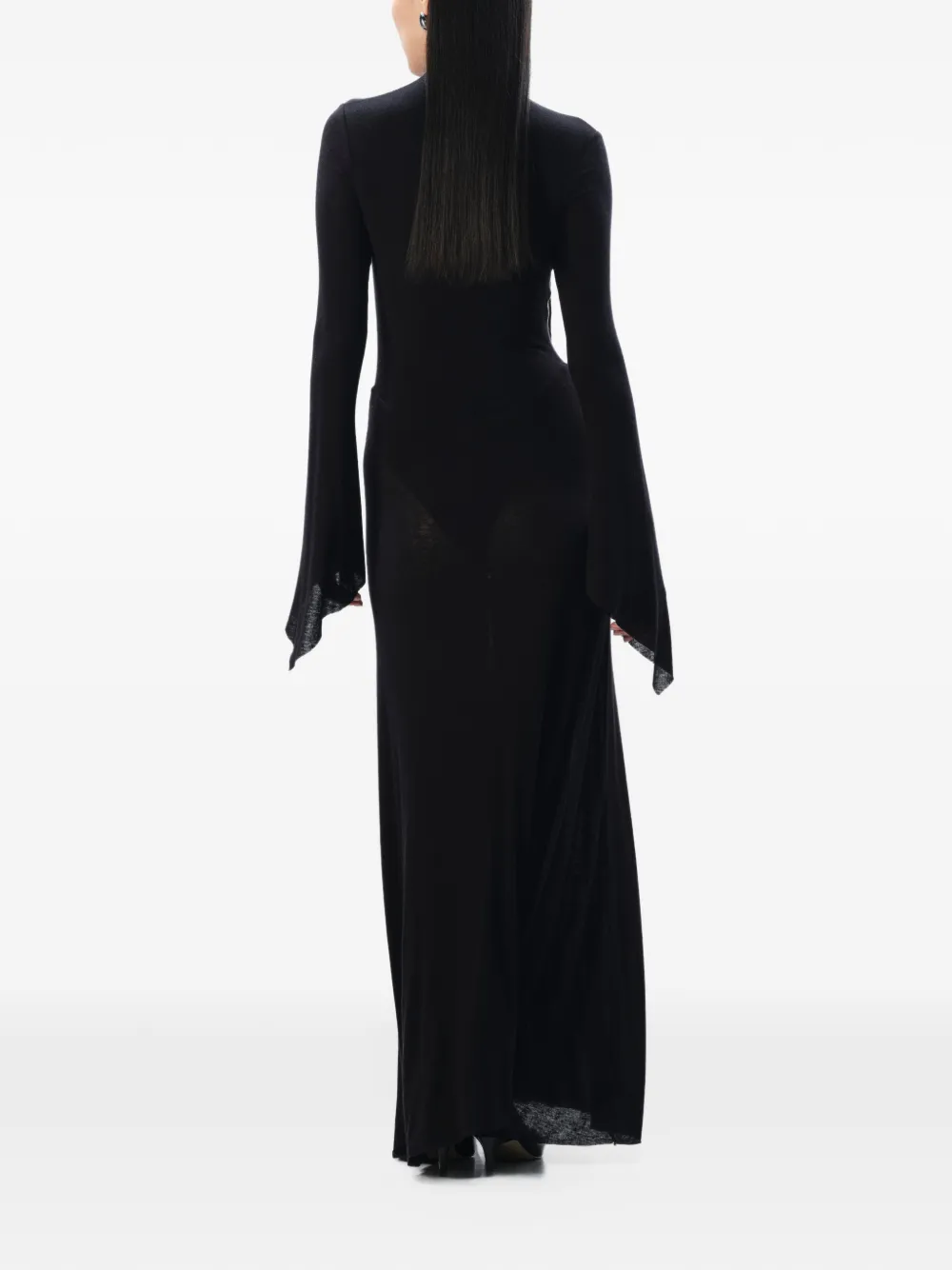 MANURÍ Zaddy maxi-jurk Zwart