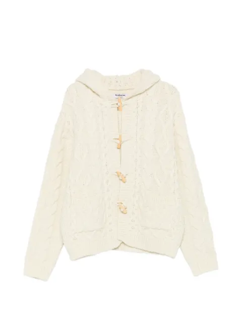 La Piscine cable-knit toggle-fastening cardigan
