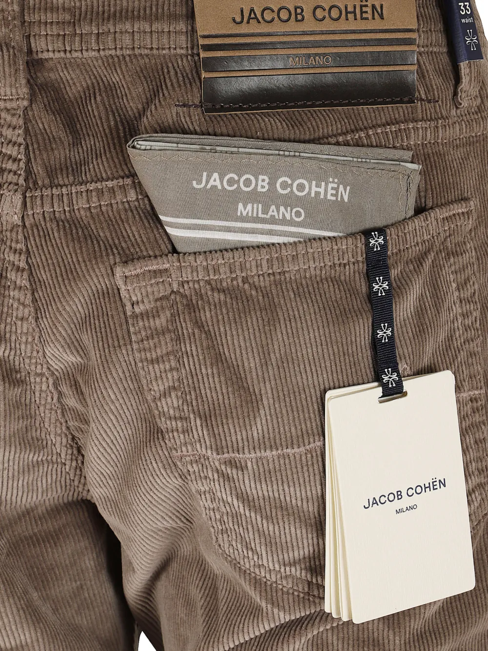 Jacob Cohën Bard ribfluwelen broek met rechte pijpen Grijs
