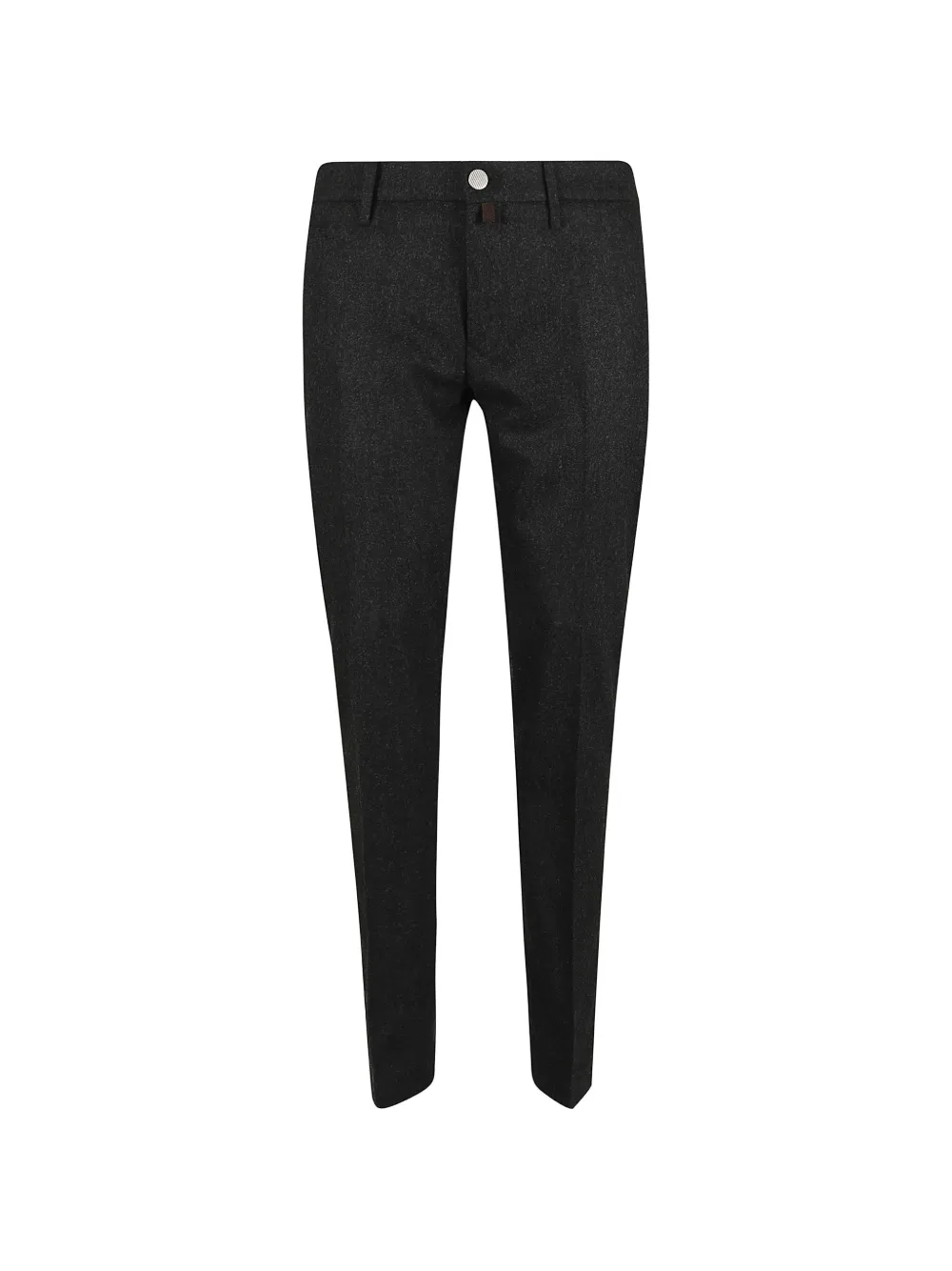 Jacob Cohën melange-effect logo-patch trousers - Gris Jacob Cohën melange-effect logo-patch trousers - Gris