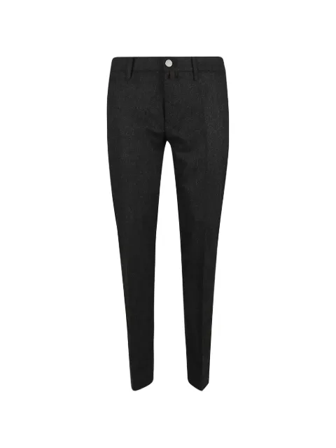 Jacob Cohën melange-effect logo-patch trousers