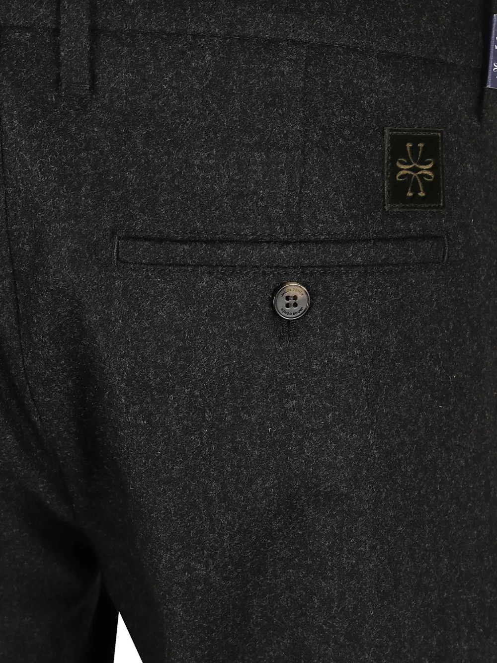Jacob Cohën Broek met logo-patch en gemêleerd effect Grijs