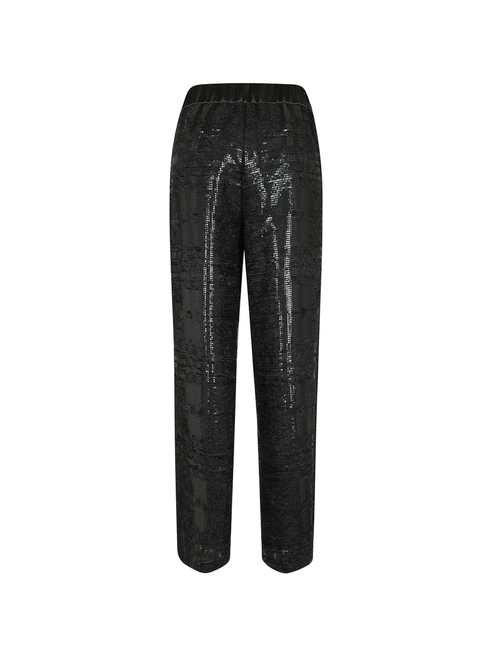 Peserico sequin-embellished frayed trousers Grijs