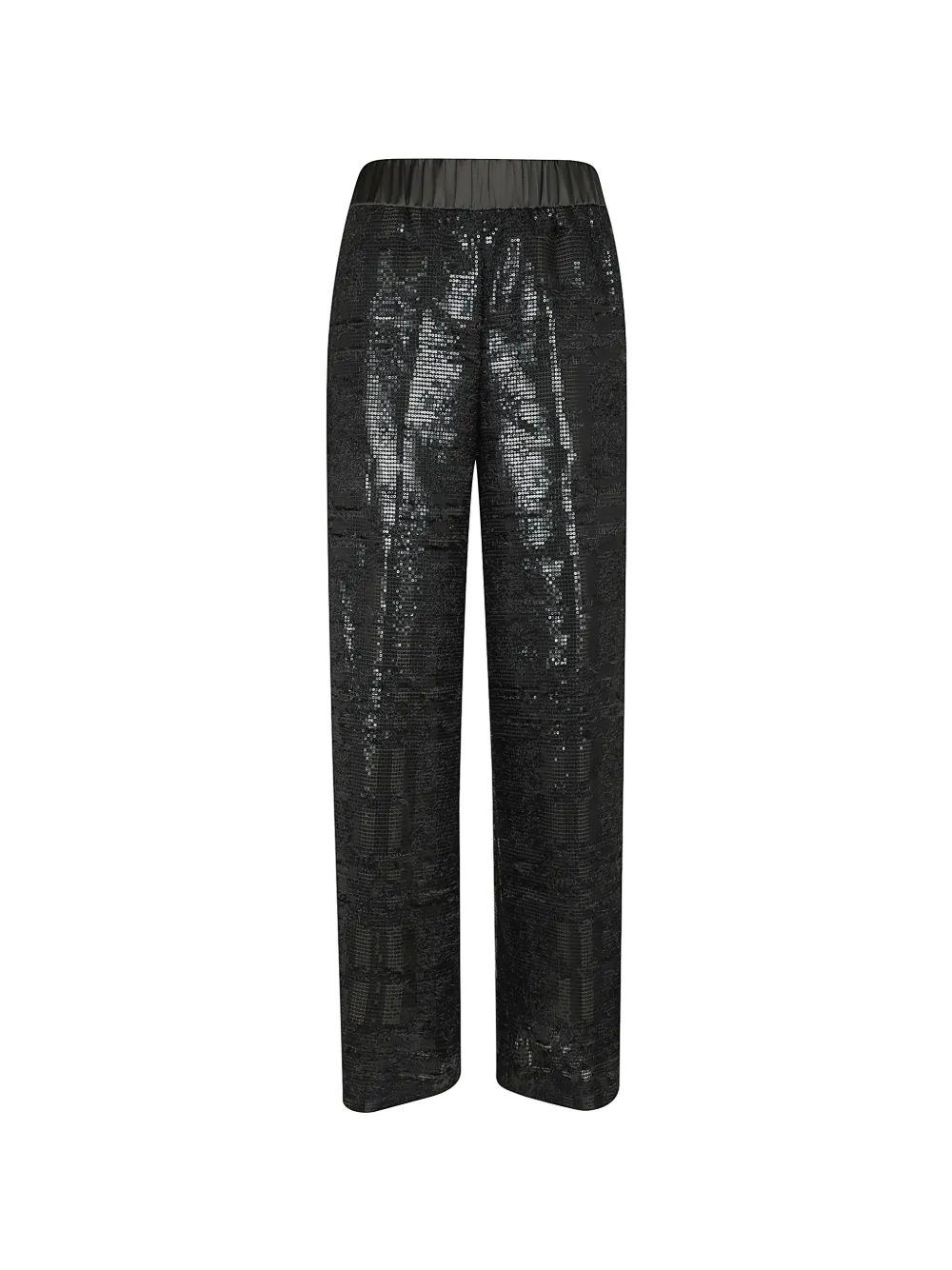 Peserico sequin-embellished frayed trousers Grijs