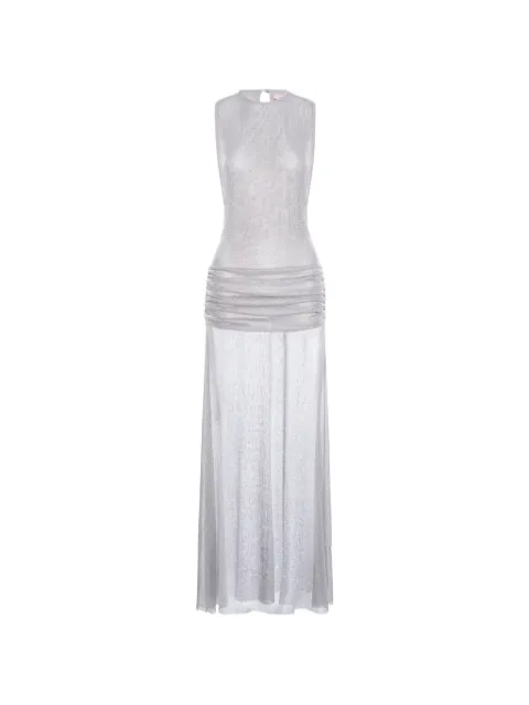 MANURÍ Moonlight ruched-waist maxi dress