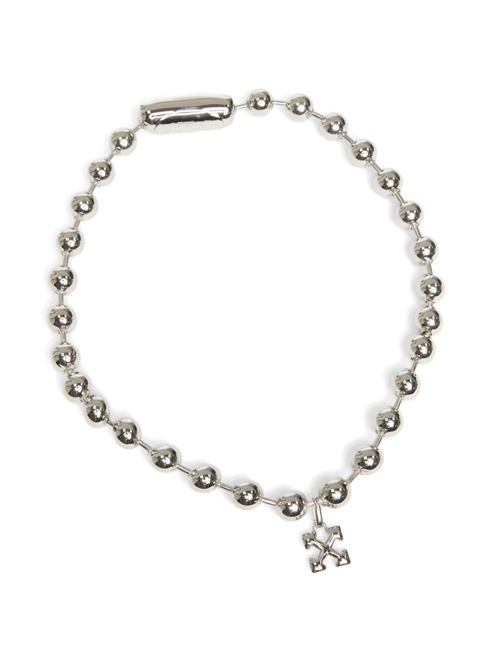 Off-White Arrow ballchain necklace - Argento