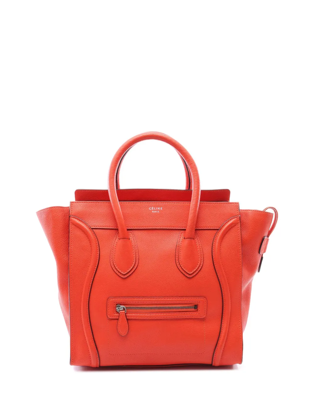 Celine Pre-Owned 2010-2026 Mini Grained Calfskin Luggage tote bag - Rouge Celine Pre-Owned 2010-2026 Mini Grained Calfskin Luggage tote bag - Rouge
