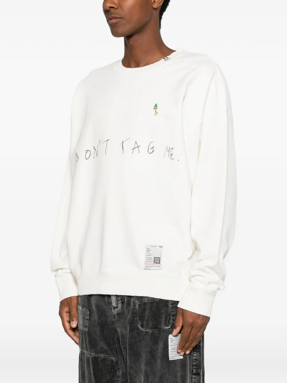 Maison MIHARA YASUHIRO slogan-print cotton sweatshirt Wit