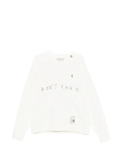 Maison MIHARA YASUHIRO sudadera con eslogan estampado