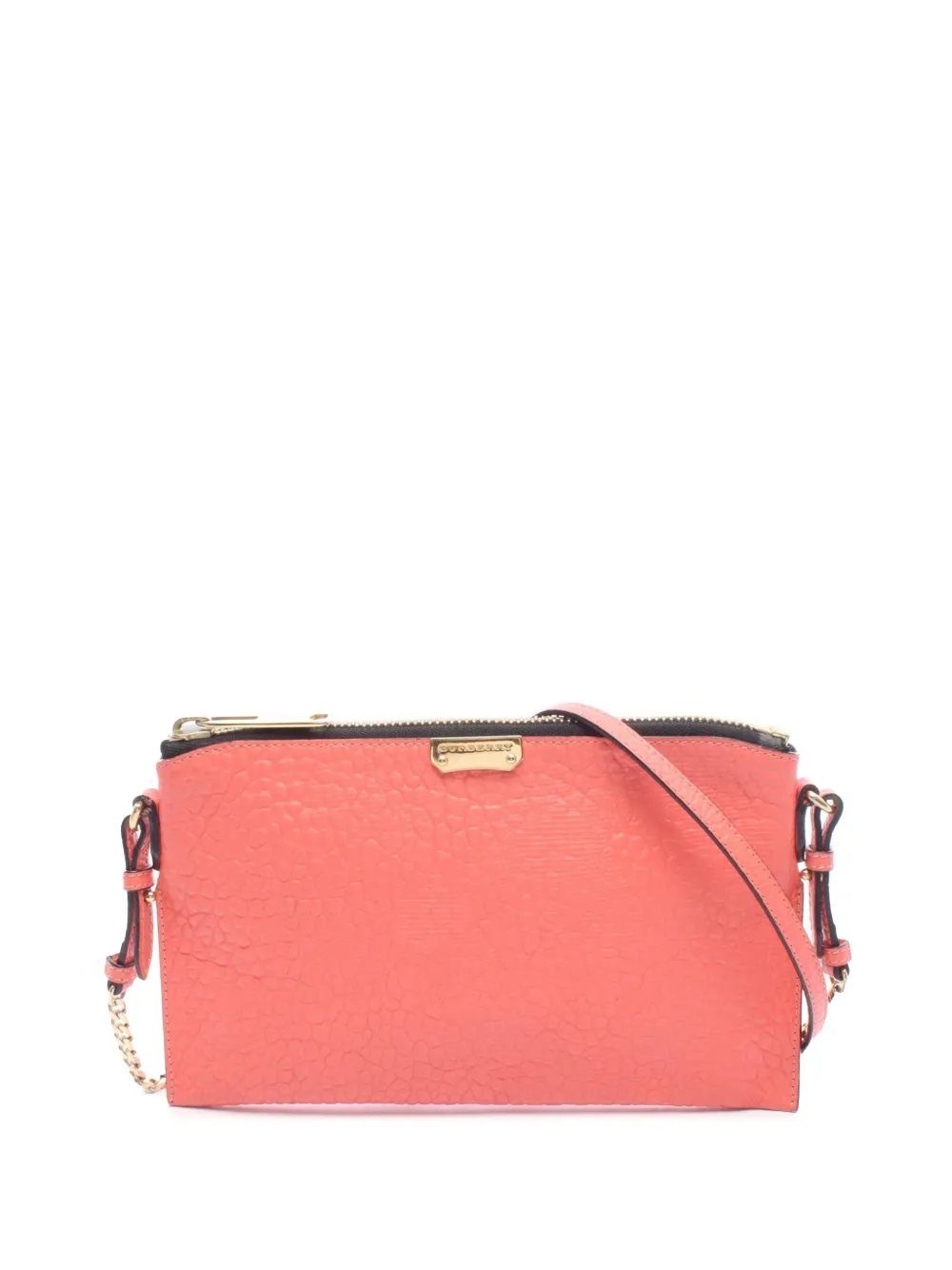 Burberry Pre-Owned 2000-2017 Small Grain Check Embossed Leather Chichester crossbody bag - Rosa