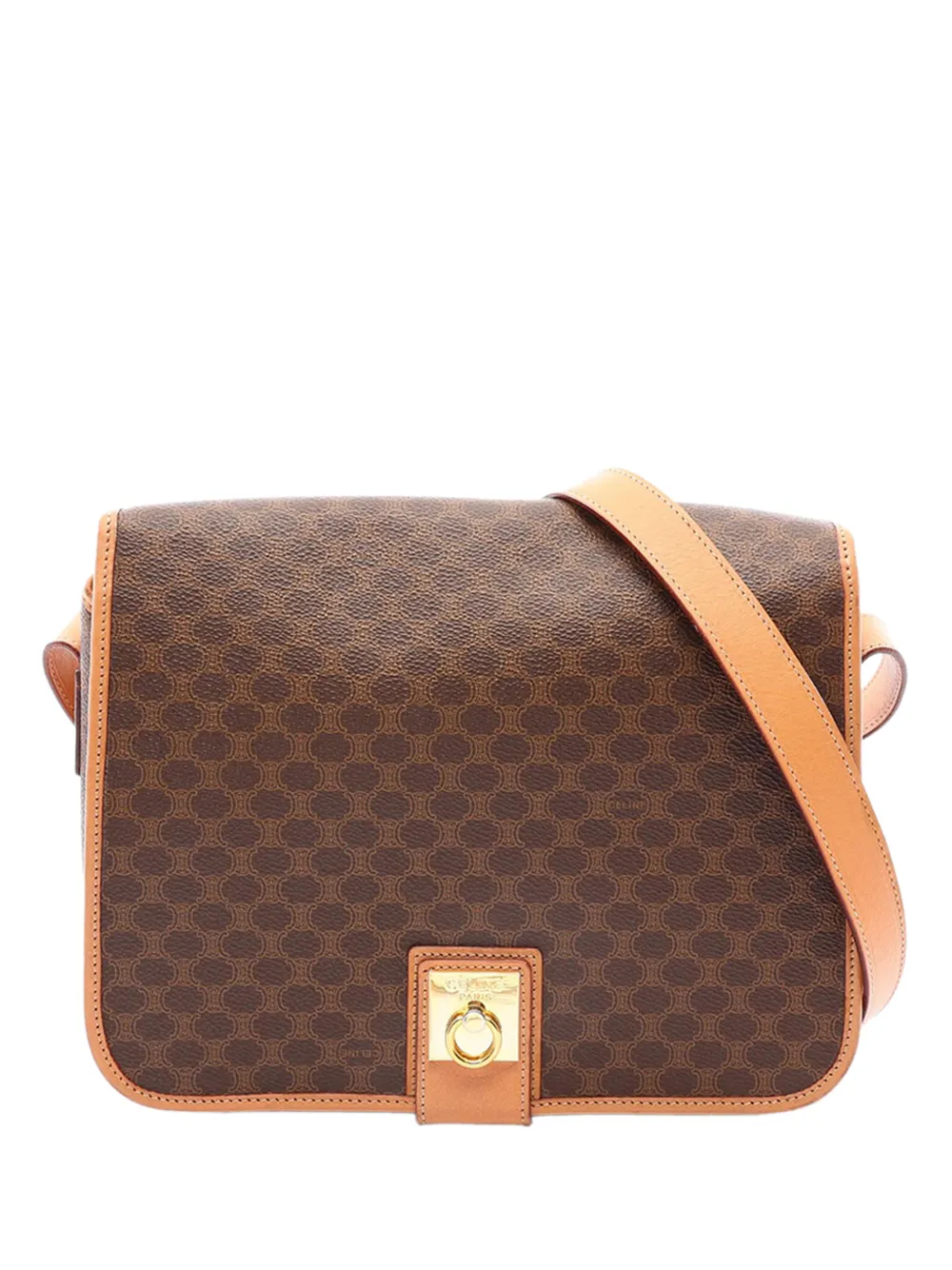Celine Pre-Owned 1970-1980 Macadam Coated Canvas crossbody bag - Braun