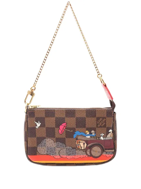 Louis Vuitton Pre-Owned 2015 Damier Ebene Christmas Animation Evasion Mini Pochette Accessoires handbag