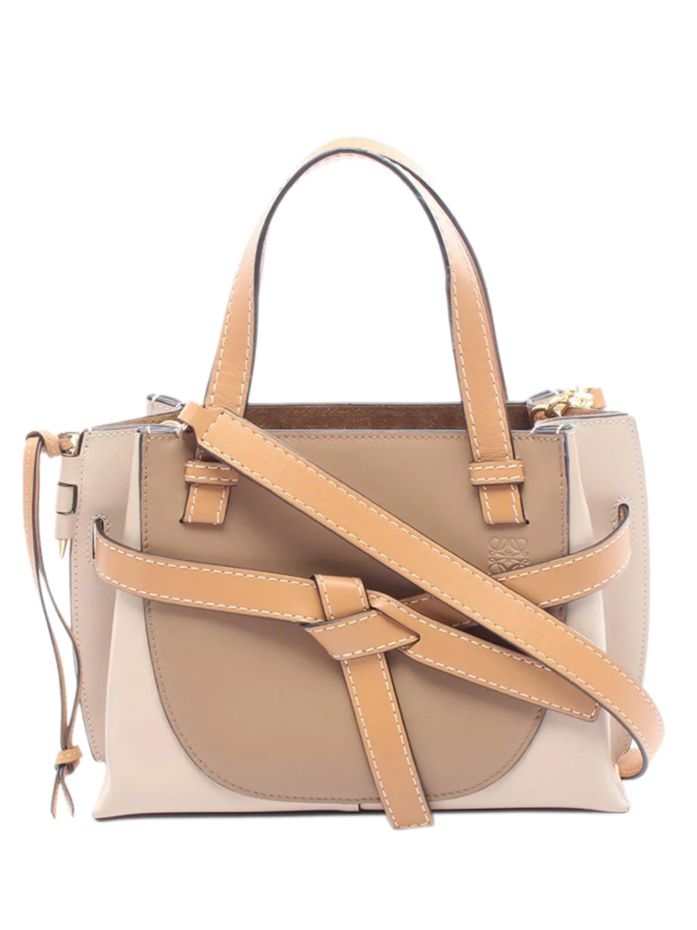 Loewe Pre-Owned 2002-2026 Mini Leather Gate Top Handle Bag satchel - Nude