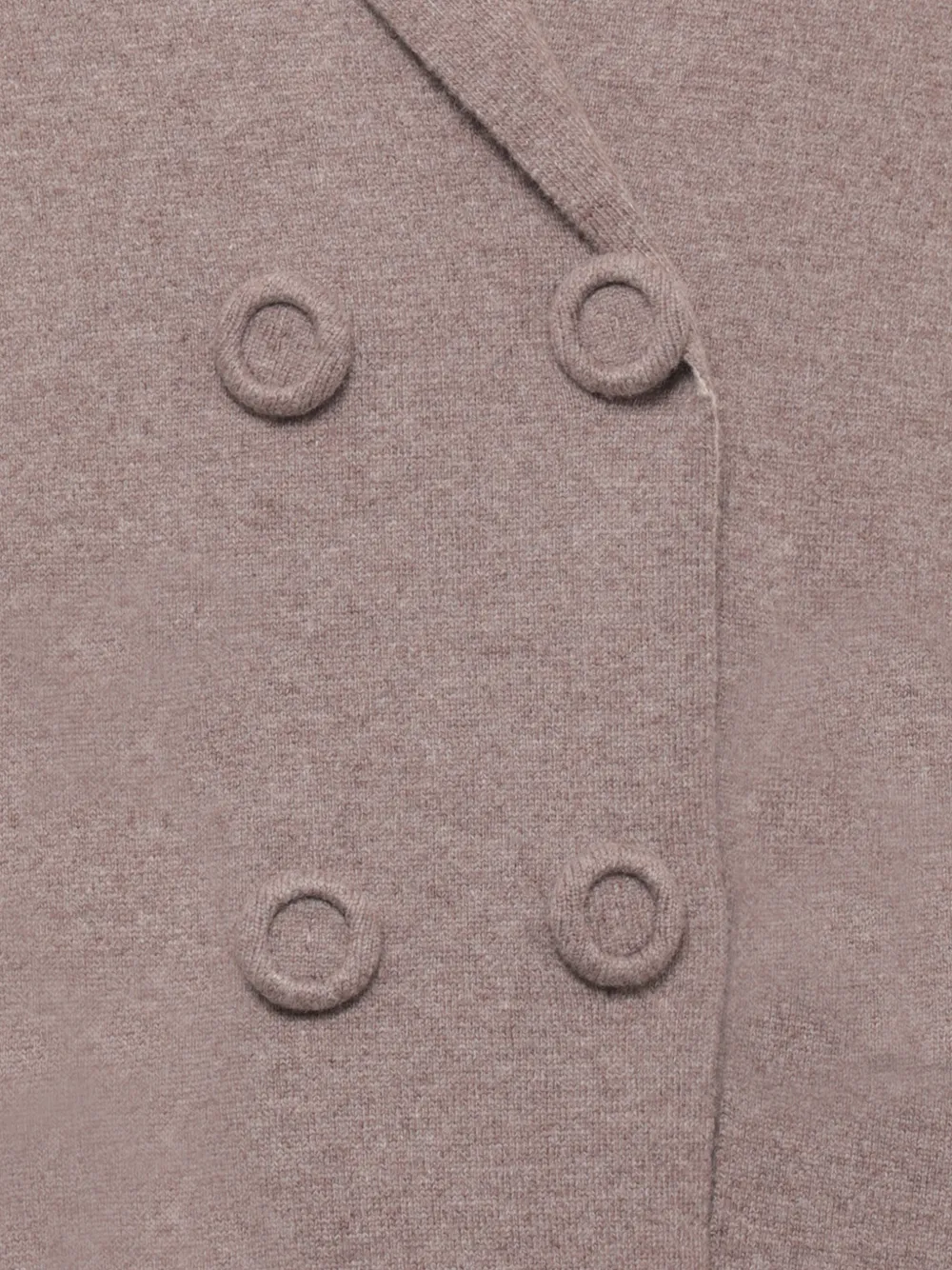 D.Exterior Jas met dubbele rij knopen en geribbelde afwerking Beige